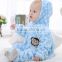 new design light color polka dot button cartoon embroidered infant rompers cartoon romper for baby 3-12 month