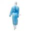 Perfessional AAMI Non woven hospital fabric PE protective apron disposable gown suit with knit cuff