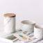 Nordic Fashion Hand Made Marble Ceramic Seal Storage Pot Canisters With Cover For Coffee Tea Candy