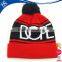 custom funny winter handmade knit beanie pompom hat for adult