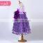 2015 new fashion purple satin bridesmaid dress