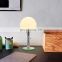 Modern Simple Contemporary Classic Desk Light Pull Switch Bedside Desk Lamp Round Ball Glass Table Lamp