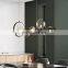 Luxury LED Chandelier Creative Lamp Strip Modern Minimalist Bar Glass Bubble Pendant Light For Restaurantr Shop