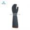 black industrial heavy duty chemical resistant thick safety waterproof rubber latex glove working industrial latex hand glove