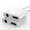 Lighting audio adapter 3.5 mm headphone Jack Audio Splitter Phone Call for iPhone