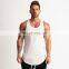 Top Quality Active Wear Scalloped Hem Custom Blank Cotton Racerback Singlets Fitness Gym Men Tank Top