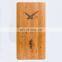 Multifunctional Natural Household Living Room Rectangle Bamboo Tidal Analog Wall Clock
