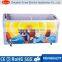 Curved sliding glass door popsicle display chest deep freezer manufacturer