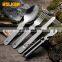 High Quality Outdoor Stainless Steel Camping Tableware 4 in 1 Portable Bottle Opener with Knife, Fork and Spoon