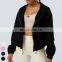 Drawstring Hoody Loose Casual Running Coat Zipper Sports Jackets Long Sleeve Gym Fitness Hooded Wear Yoga Jacket For Women