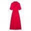European and American spring new style French waist cinching slimming temperament goddess style shirt and skirt
