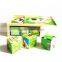 educational toy children playing custom paper cube puzzle game with wooden box