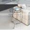 2016 Hot Sales Factory Supply Glass Top Metal Stainless Steel Leg Coffee Table