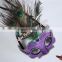 Carnival Mask Peacock Feather Mask With Crystal Diamond For Venetian Masks Wholesale