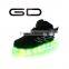 Best selling breathable new model footwear magic tape children LED sneakers