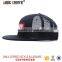 Plain and Chambray 6 Panel Hip-hop Hat Black Trucker Cap