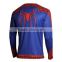 Polyester Spandex Long Sleeves Spiderman Compression Shirt / Rash Guard with Spiderman costume design