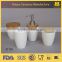 toothbrush holder bathroom set, toothbrush holder with bamboo cover