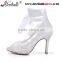 Handmade high quality white lace bridal wedding shoes