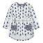 New girls cotton printed long-sleeved with pocket casual top clothes