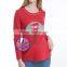 Custom Spandex Organic Cotton Interlock Applique Maternity Clothes