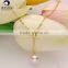 freshwater pearl pendant 8-9mm round pearl with s925 chain with adjustable length
