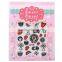 Fashion Summer Style Harajuku Fluorescent Colors Lips Letter Nail Stickers Colorful Nail for Women Decal Manicure Nail Beauty