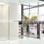 flat glass frameless pivot folding shower door