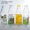high quality 1L glass milk bottle with plastic lid
