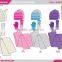 promotional customized girls winter knitted acrylic hat gloves scarf 3-pcs set