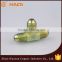 Hydraulic pipe fitting flare male threaded 90 degree equal tee