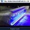 White artificial marble reception desk for two people