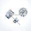 3-12 mm Round Cubic Zirconia Men/Women Stud Earrings