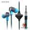 Wallytech Original WHF-121 best seller for Flat cable metal earphone with microphone for iphone 5s made in China