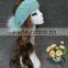 Hot sale Fashion Knit Headband Pattern Raccoon Fur Pompom for stylelish lady