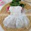 banquet fashion white girl lady yarn eveningdress with bow cat dog pet wear pet apparel