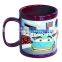 sweet style engraved fancy girl pattern silicone tea mug
