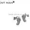 High Quality Italy Design Earring ,2015 Wholesale 316 Stainless Steel Price Baby Foot Earring, Silver Earring From Coolman