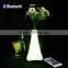 illuminated LED wireless mobile connected plastic vase shaped bluetooth speaker for table