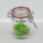 Lovely 180ml Glass Spice Bottle with Glass Lid &Silicon Ring