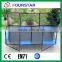 2015 hot sale Fourstar outdoor square bungee trampoline has safety net with low price and high quatity