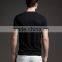 Adult fashion black regular printing t shirt for men