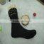 100% cotton hot sale teen girl tube knee high length socks canada,black color ,drop white