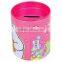 Handle Tin Cartoon Kids Coin Bank With Lock
