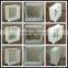 clear colored crystal parallel cloudy mosic glass block