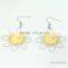 Flower Charm Earrings Made of 316L Stainless Steel