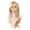 Fahion style light bloned wig synthetic hair wigs long curly women wigs wholesale