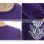 Girls' Leisure Purple Fleece Sweater with white logo printed