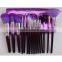 purple 16pcs powder foundation eyeshadow makeup brush set