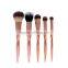 7/8pcs rose gold/silver/gold metal powder buffing makeup brush set foundation brush